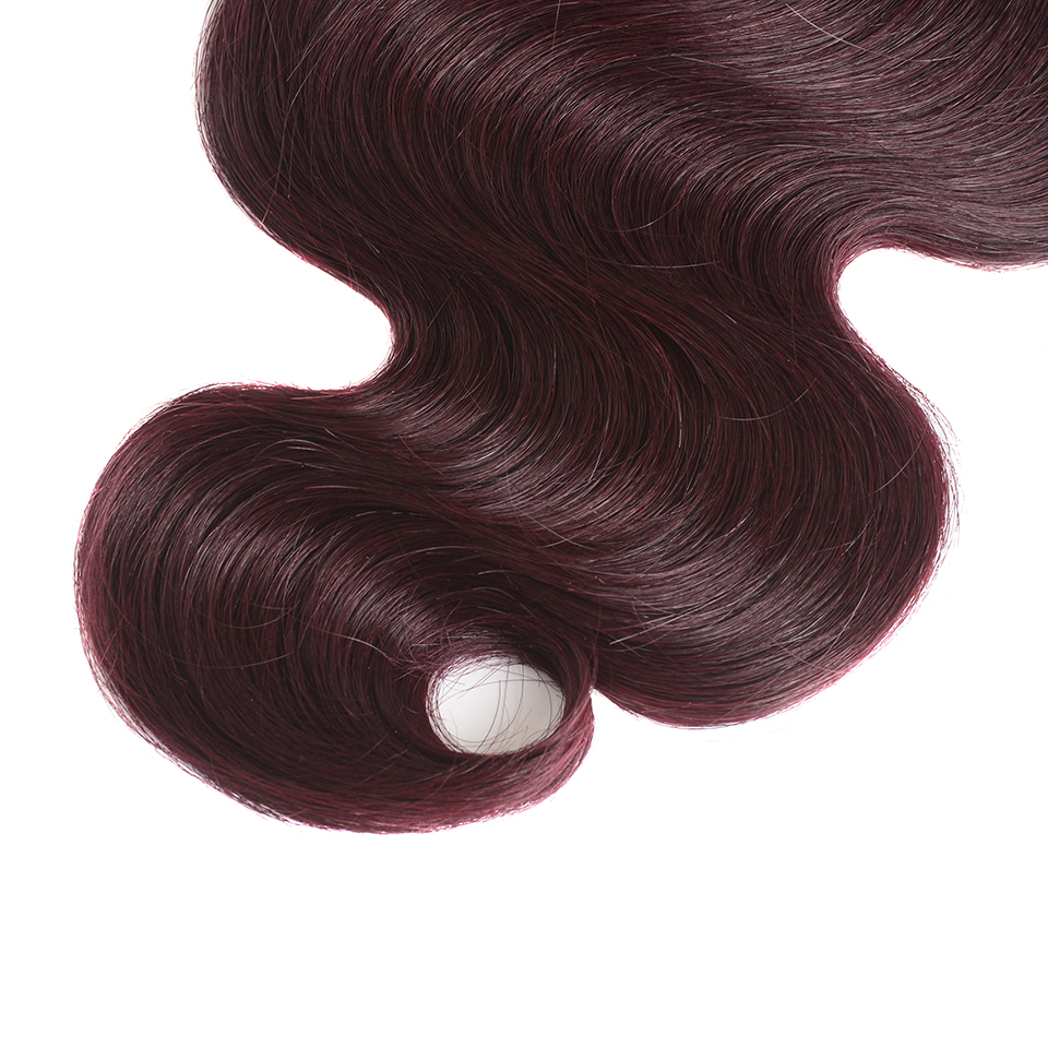 lumiere One Piece Ombre 1B/99J Body 13x4 Lace Frontal Closure Virgin Human Hair - Lumiere hair