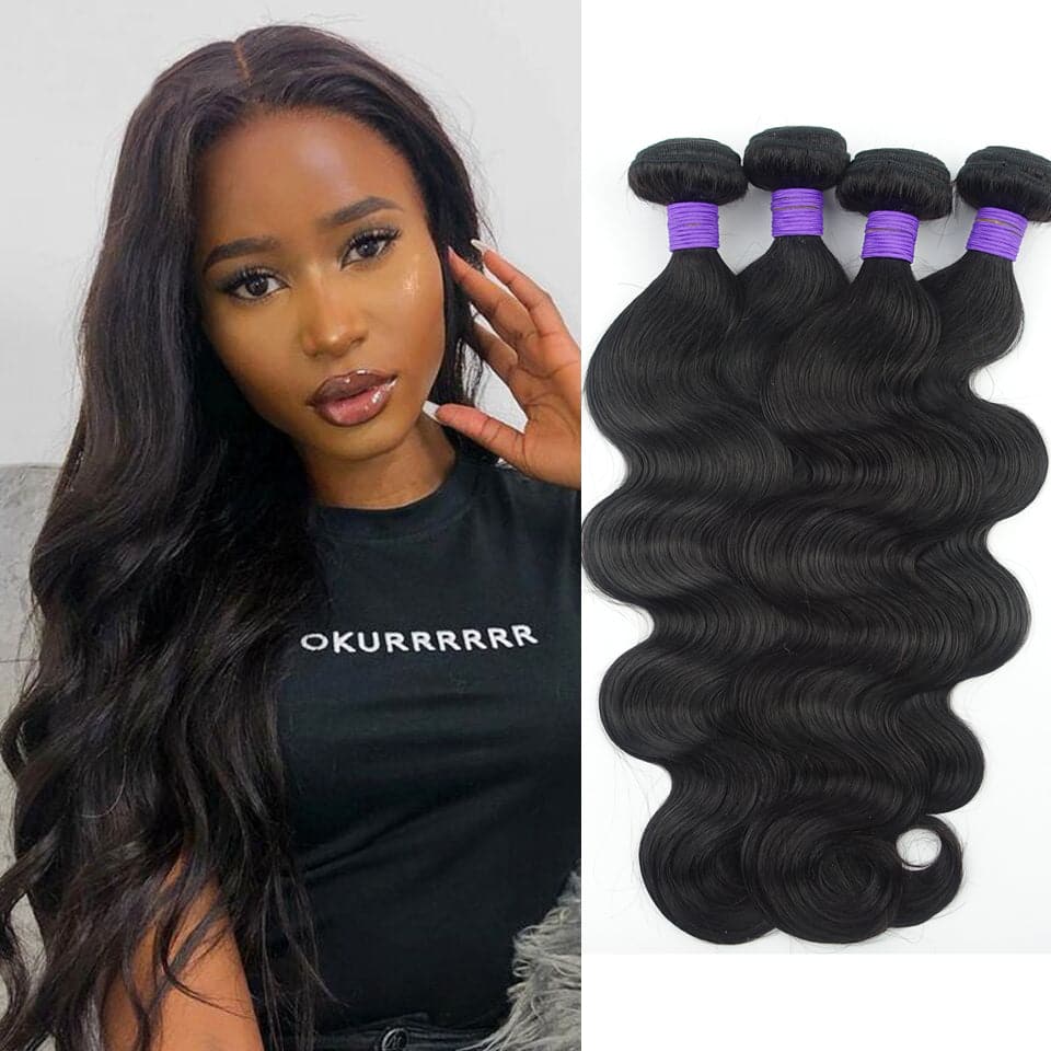 4 Bundles Brazilian Body Wave Virgin Human Hair Extension 8-40 inches - Lumiere hair