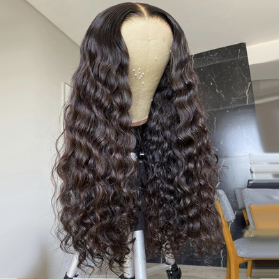 Luxury Deep Wave 5x5 Lace closure & 13x4 frontal Wigs Virgin Human Hair transparent HD lace 150% 180% Density - Lumiere hair