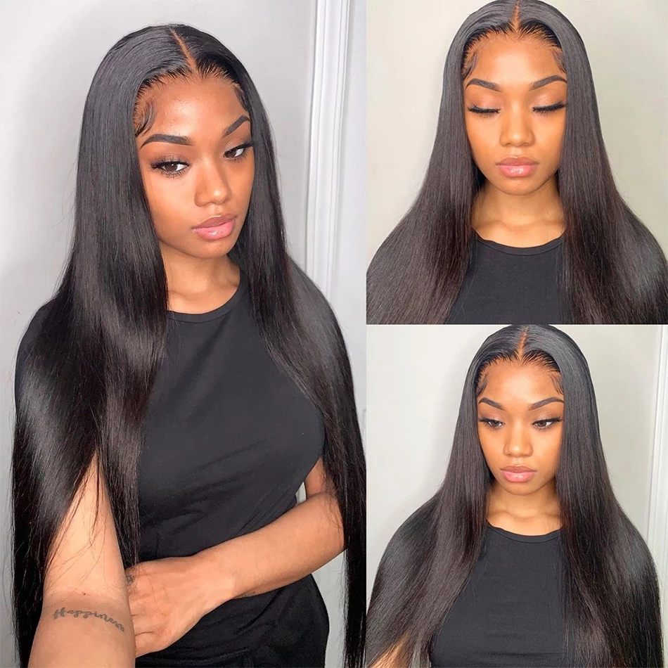 Straight T Lace Human Hair Lace Wig For Black Women 
