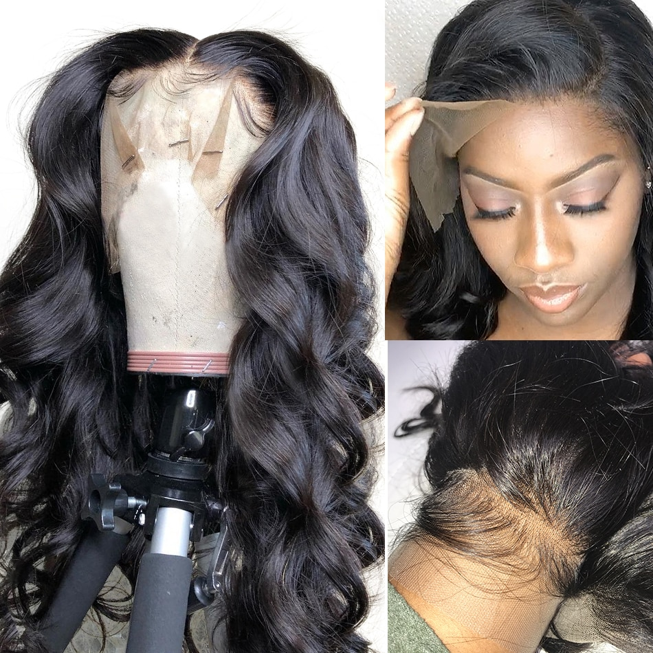 Body Wave Lace Frontal / Lace Closure 150% Density luxury Human Hair Wig With Baby Hair