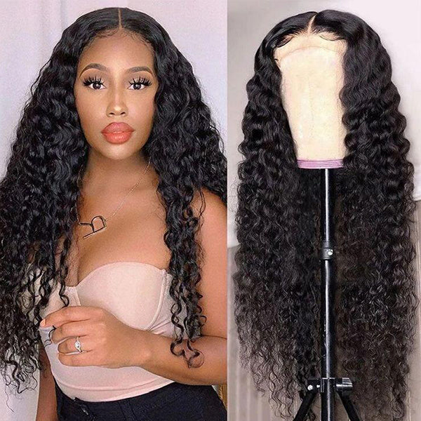 Kinky Curly Wear &amp; Go Glueless HD 4X6 Lace Closure 100% perruque de cheveux humains 