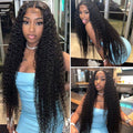 Natural Black pre-cut Deep Wave 4X6 HD Lace  Closure 100% Human Hair Wig