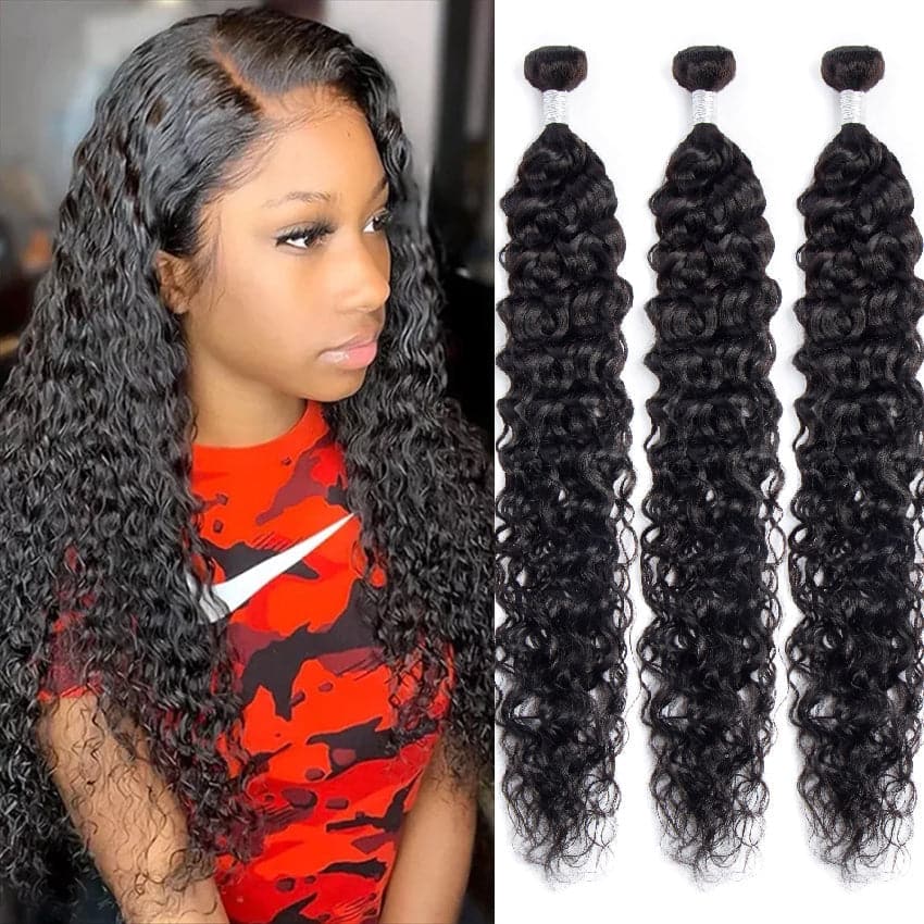 lumiere Peruvian Water Wave Virgin Hair 3 Bundles Human Hair Extension 8-40 inches - Lumiere hair