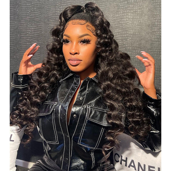 Loose Deep Wave Lace HD Closure Wig Wigs Human Hair For Black Women
