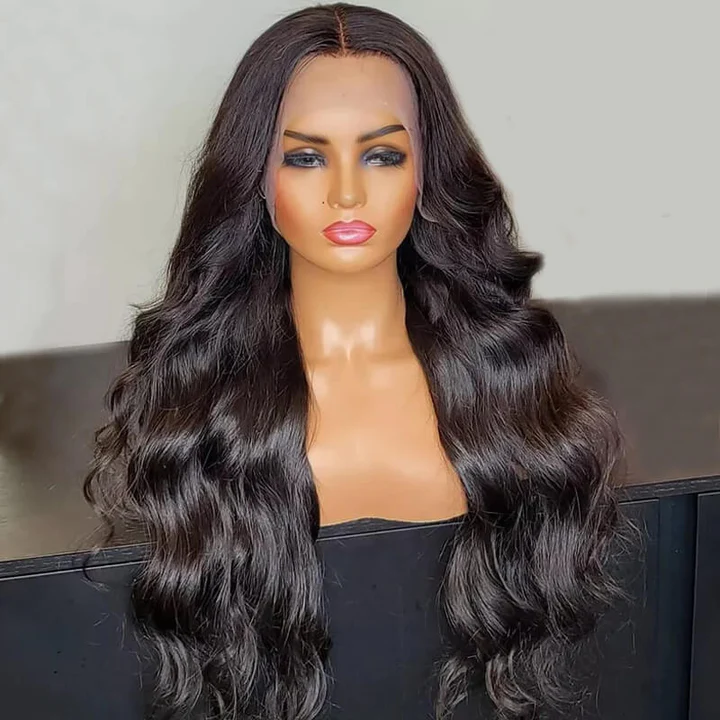 Body Wave 13x4 HD Lace Frontal 180% Density Human Hair Wigs With Baby Hair