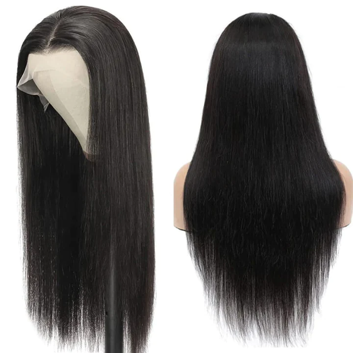 Lumiere Haute Qualité Droite 13x4 Frontal Transparent Lace Glueless Wig Natural Hairline 