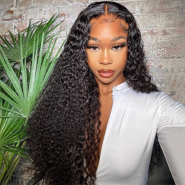 Water Wave 13x4 Lace Frontal 150% Density Human Hair Wig With Baby Hair