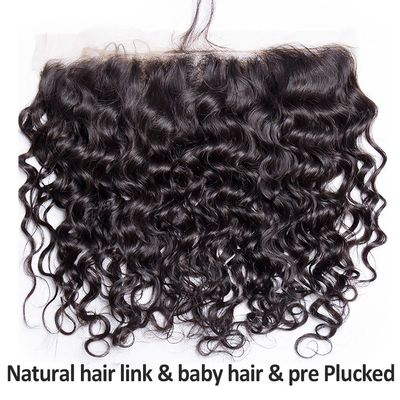 lumiere Malaysian 3 bundles with 13X4 lace frontal water wave Virgin Human Hair Extension - Lumiere hair