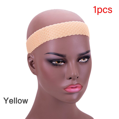 Adjustable Silicone Headband Velvet For Lace Frontal Wigs 22cm High Elasticity Rubber